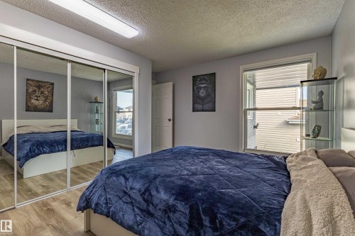 Mirrored sliding closet doors, and a ceiling-mounted light fixture - 7408 180 Street Nw, Edmonton, AB 