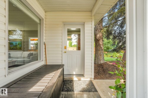 Covered entry porch at rear of house. - 10531 137 Street Nw, Edmonton, AB 