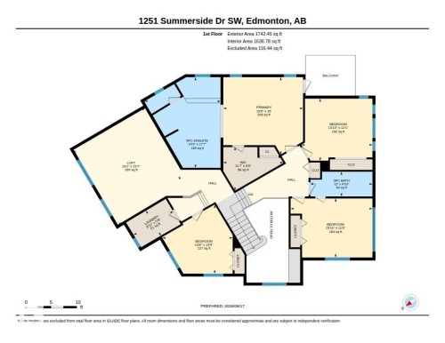 Floor plan - 1251 Summerside Drive Sw, Edmonton, AB 