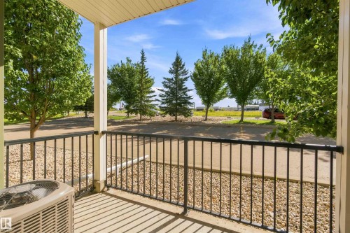 lovely east facing patio space - #111 4922 52 St, Gibbons, AB 