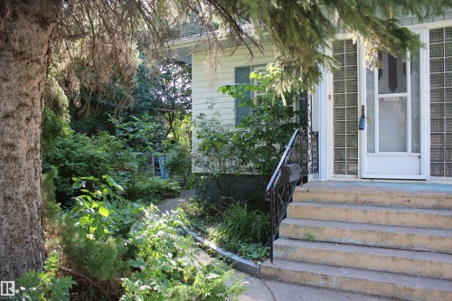 Concrete steps with a wrought iron railing - 4406 49A Street, Vegreville, AB 