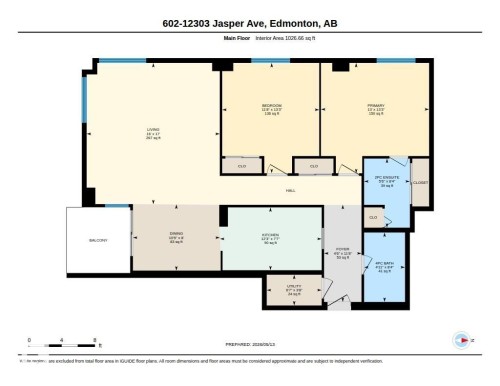 Floor plan - #602 12303 Jasper Av Nw, Edmonton, AB 
