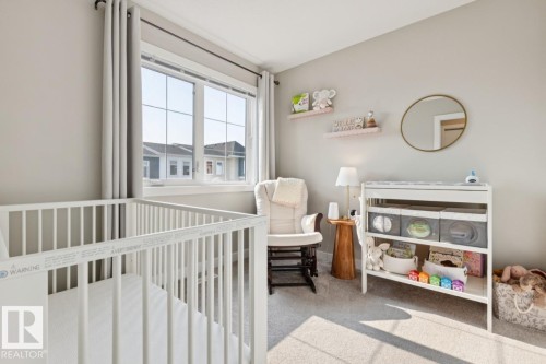 3rd upstairs bedroom - #13 600 Bellerose Dr, St. Albert, AB - Indoor Photo Showing Bedroom