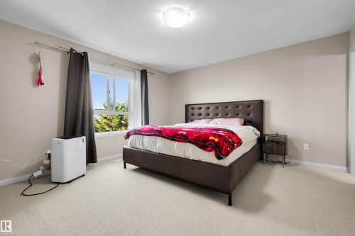 Recessed window with white trim, light-colored wall paint, and neutral carpet flooring - #5 5120 164 Av Nw, Edmonton, AB 