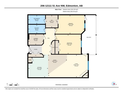 Floor plan - #206 12111 51 Av Nw, Edmonton, AB 