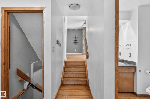 Hardwood stairs and wood-finish flooring - 17103 92 Street Nw, Edmonton, AB 