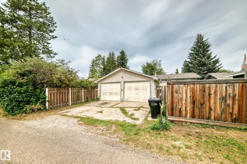 Detached two-car garage with two overhead doors - 11007 37 Avenue Nw, Edmonton, AB 