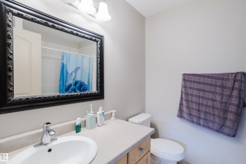 Single vanity with integrated sink and chrome faucet - 10334 161 Street Nw, Edmonton, AB 
