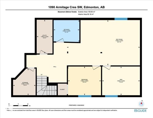 Floor plan - 1090 Armitage Crescent Sw, Edmonton, AB 