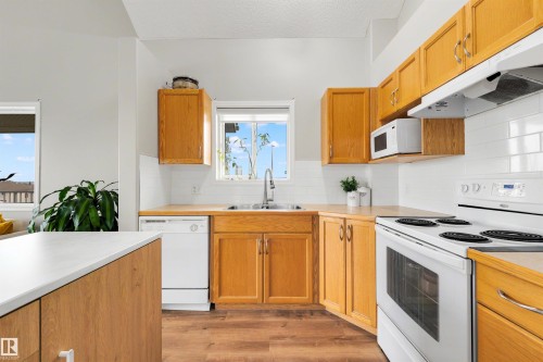 #427 3425 19 St Nw, Edmonton, AB - Indoor Photo Showing Kitchen With Double Sink