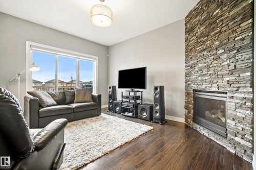 1455 Hays Way Nw, Edmonton, AB - Indoor Photo Showing Living Room With Fireplace