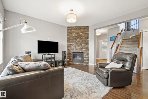 1455 Hays Way Nw, Edmonton, AB - Indoor Photo Showing Living Room With Fireplace