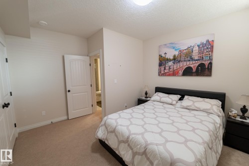 Wall-to-wall carpeting and white interior doors with black hardware - 914 Crystallina Nera Way Nw, Edmonton, AB 