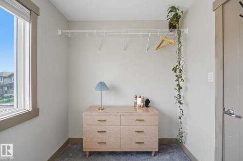 Bright closet with overhead wire shelving - 17621 10 Avenue Sw, Edmonton, AB - Indoor