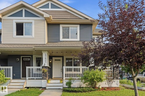Two-story half duplex - 17621 10 Avenue Sw, Edmonton, AB - Outdoor With Deck Patio Veranda With Facade