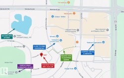 Map. Illustrating the location of the property at 5407 14 Ave SW relative to various points of interest and infrastructure - 