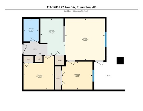 Floor plan - #114 12035 22 Av Sw, Edmonton, AB 