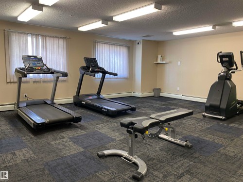 #105 155 Edwards Dr Sw, Edmonton, AB - Indoor Photo Showing Gym Room