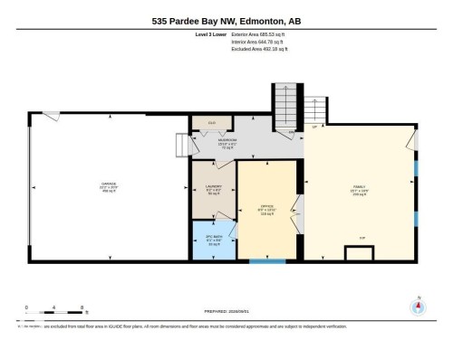 Floor plan - 535 Pardee Bay Nw, Edmonton, AB 