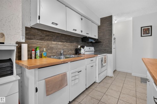 #12 14120 80 St Nw, Edmonton, AB - Indoor Photo Showing Kitchen With Double Sink