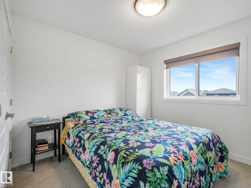 White-painted walls and trim, carpeted flooring, and a flush-mount ceiling light - 3807 Weidle Crescent Sw, Edmonton, AB 