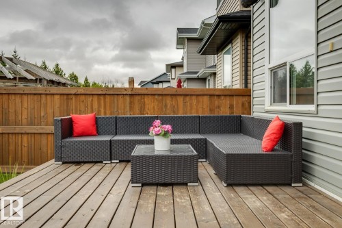 Expansive wood deck with a privacy fence - 22434 99A Avenue Nw, Edmonton, AB 