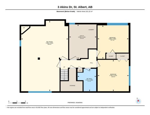 Floor plan - 3 Akins Drive, St. Albert, AB 