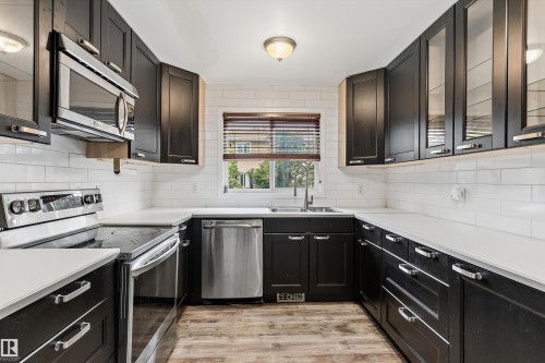 10930 Beaumaris Road Nw, Edmonton, AB - Indoor Photo Showing Kitchen With Double Sink With Upgraded Kitchen