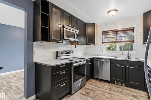 10930 Beaumaris Road Nw, Edmonton, AB - Indoor Photo Showing Kitchen With Double Sink With Upgraded Kitchen