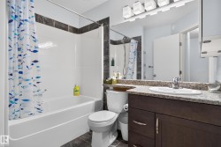Full vanity mirror with contemporary lighting - 