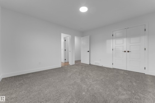 Plush gray carpeting, white walls, and bright overhead lighting - 236 Linden Loop, Leduc, AB 