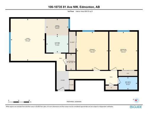 Floor plan - #106 10735 81 Av Nw, Edmonton, AB 