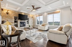 Living room feature coved ceiling - 