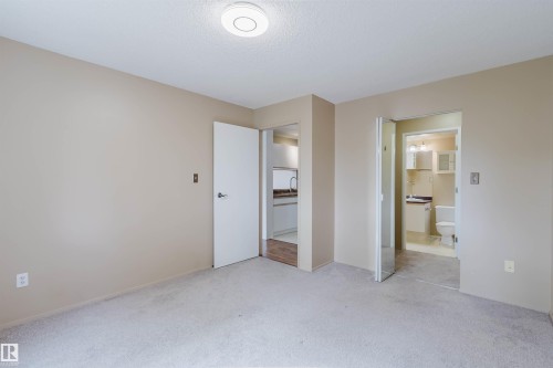 Neutral-toned walls complement the light-colored carpeting - #316 17109 67 Av Nw, Edmonton, AB 