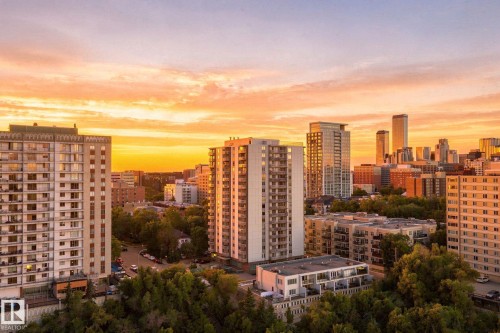 Expansive urban setting featuring multiple high-rise buildings and surrounding streetscapes - #1507 9835 113 St Nw, Edmonton, AB 