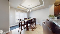 Tray ceiling with a decorative light fixture - 