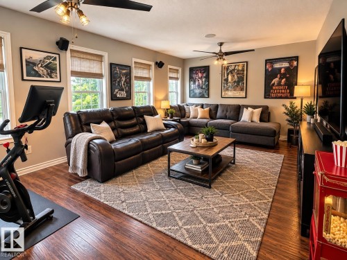 Wood-finish flooring throughout - 16893 58A Street Nw, Edmonton, AB 