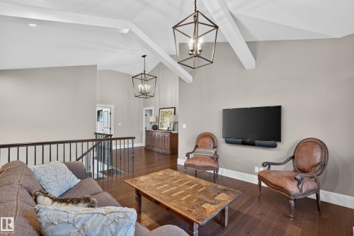 Bonus room with stunning Beam Detail on Vaulted Ceiling - 14308 97A Avenue Nw, Edmonton, AB 