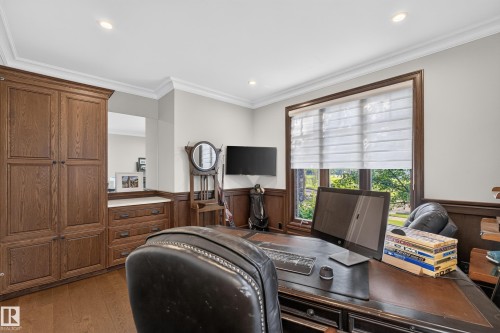 Main Floor Bedroom with Built in Closet and Adjacent 3 Pc Bathroom. - 14308 97A Avenue Nw, Edmonton, AB 