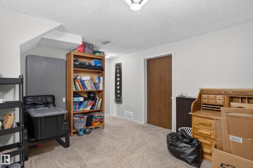 Carpeted flooring, painted walls, and ceiling-mounted light fixture - 18319 93 Avenue Nw, Edmonton, AB 