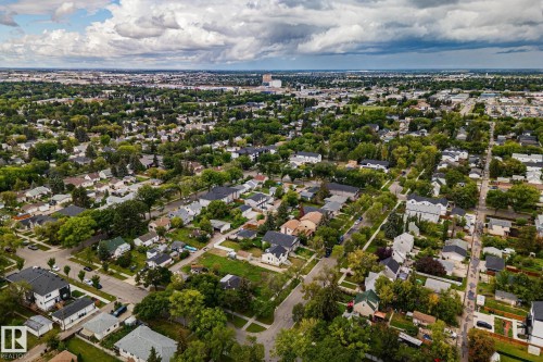Expansive residential area with a diverse collection of homes, mature trees, and an established street grid - 11935 125 Street Nw, Edmonton, AB 