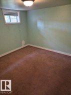 Room featuring carpet flooring, light green walls, a window with blinds, and a flush mount ceiling light - 