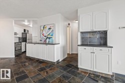 Multi-toned slate tile flooring throughout - 