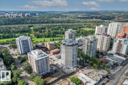 Aerial perspective showcasing urban density, green spaces, and river - 