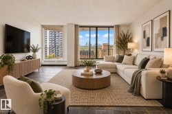 Hard surface flooring, large windows, and a built-in media console VIRTUAL STAGING - 