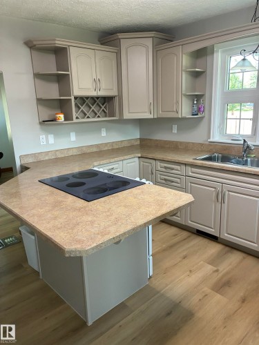 5240 55 Avenue, Viking, AB - Indoor Photo Showing Kitchen With Double Sink