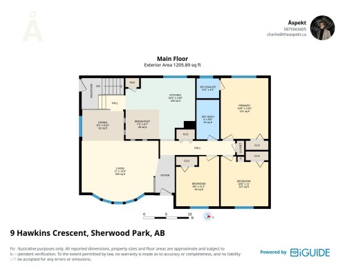 Floor plan - 9 Hawkins Crescent, Sherwood Park, AB 