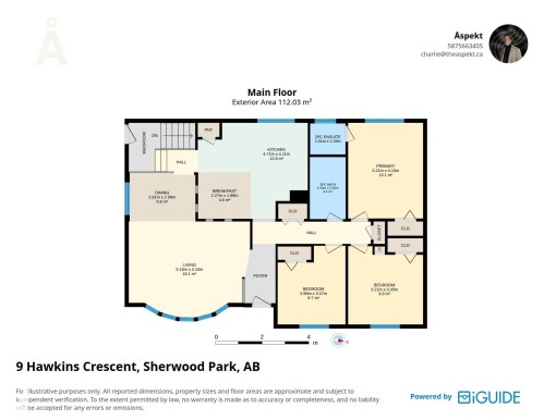 Floor plan - 9 Hawkins Crescent, Sherwood Park, AB 