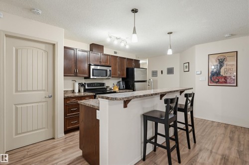 #121 17415 99 Av Nw, Edmonton, AB - Indoor Photo Showing Kitchen With Upgraded Kitchen