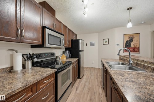 #121 17415 99 Av Nw, Edmonton, AB - Indoor Photo Showing Kitchen With Double Sink
